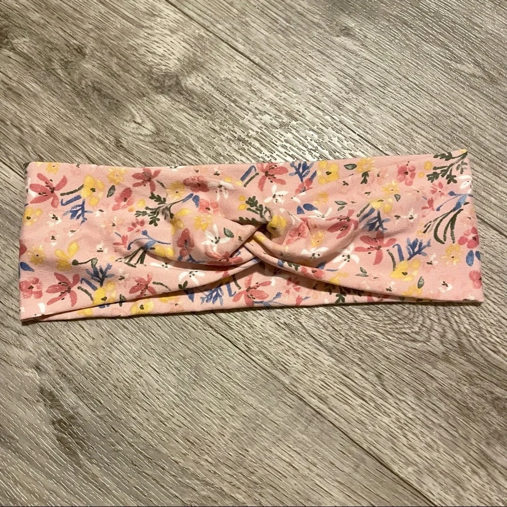 Watercolor Spring Floral Wide Twisted Headband NEW
